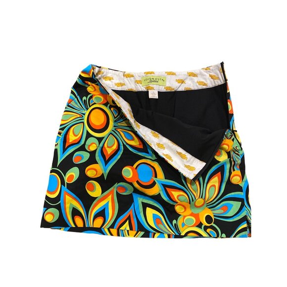 Loudmouth Golf Skort W's 4 Legacy Shagadelic Black Cotton Stretch Pockets - Picture 8 of 10